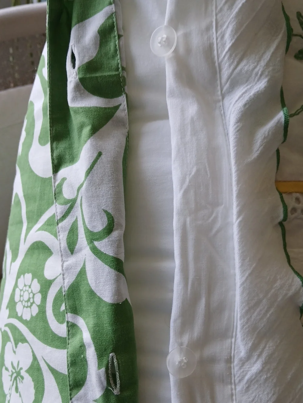 Floral Pillow Green White Ruffled Candies Euro 26